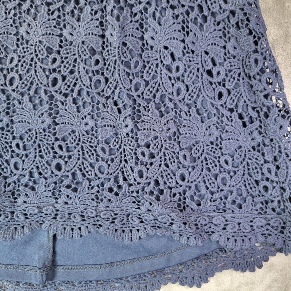 Cato Women L Blue Crochet Lace Skirt Feminine Classic Versatile Cottagecore - Picture 3 of 10
